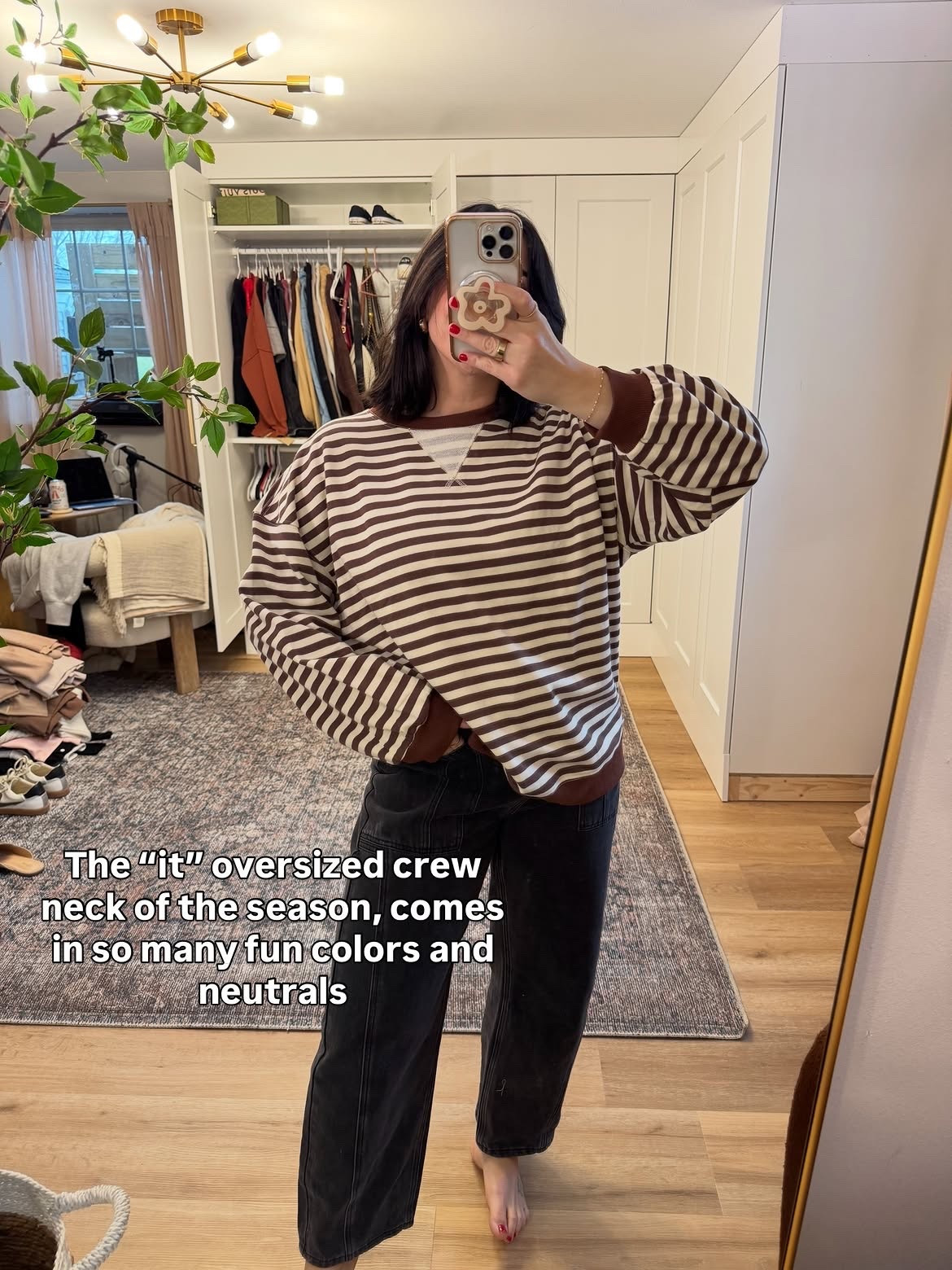 Trending stripe sweatshirt for early fall! 
Size L

#LTKMidsize #LTKSeasonal #LTKSaleAlert