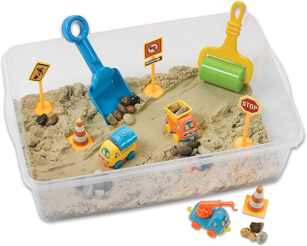Creativity for Kids Sensory Bin: Construction Zone Playset - Preschool Learning Activities, Excav... | Amazon (US)