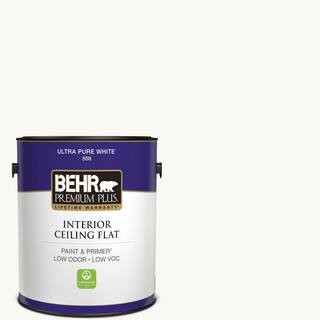 1 gal. #PR-W15 Ultra Pure White Ceiling Flat Interior Paint | The Home Depot