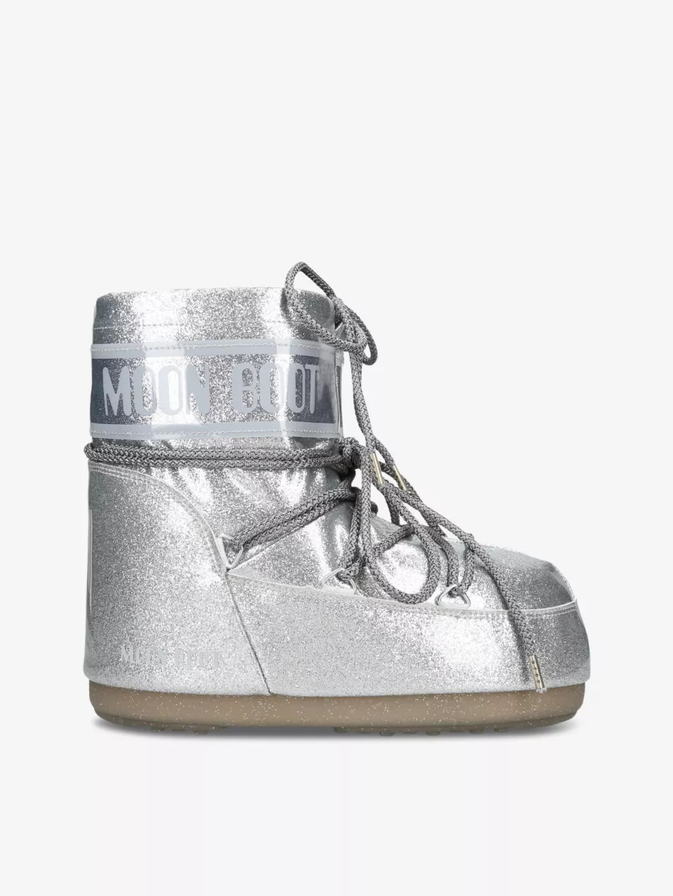 Icon Low 2 glitter-embellished woven snow boots | Selfridges