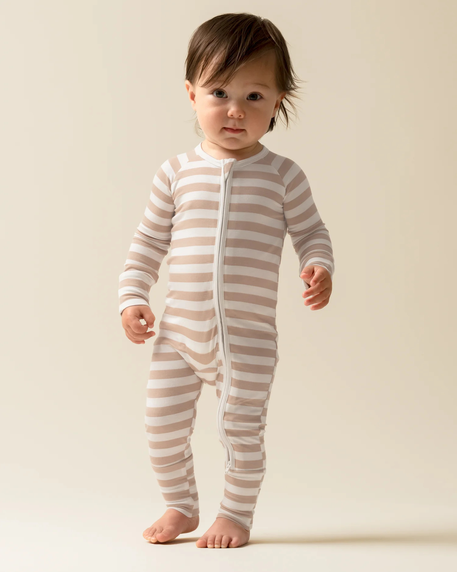 Bamboo Baby Pajamas | Fawn Stripe | Kindred Bravely | Kindred Bravely