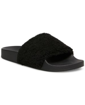 Steve Madden Women's Shear Furry Slides | Macys (US)