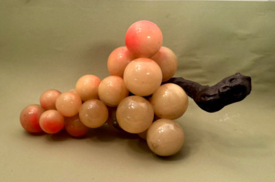 Vintage Italian Art / Hand Carved Cluster of Genuine Alabaster Oversized Grapes | eBay US