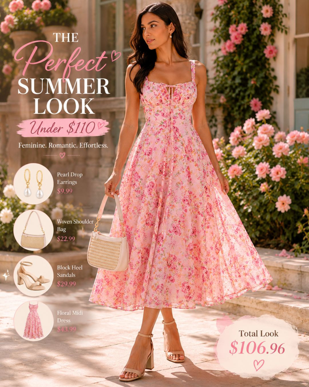 The kind of dress that looks far more expensive than it is. 🌸✨

Soft florals, delicate pearls, a woven handbag, and barely-there heels—proof that creating an elegant summer look doesn't have to come with a designer price tag.

This entire outfit comes in at just under $110 and feels perfect for brunch dates, garden parties, weekend getaways, and sunny afternoons abroad. 

 #LTKvlog #LTKSeasonal #LTKBeauty