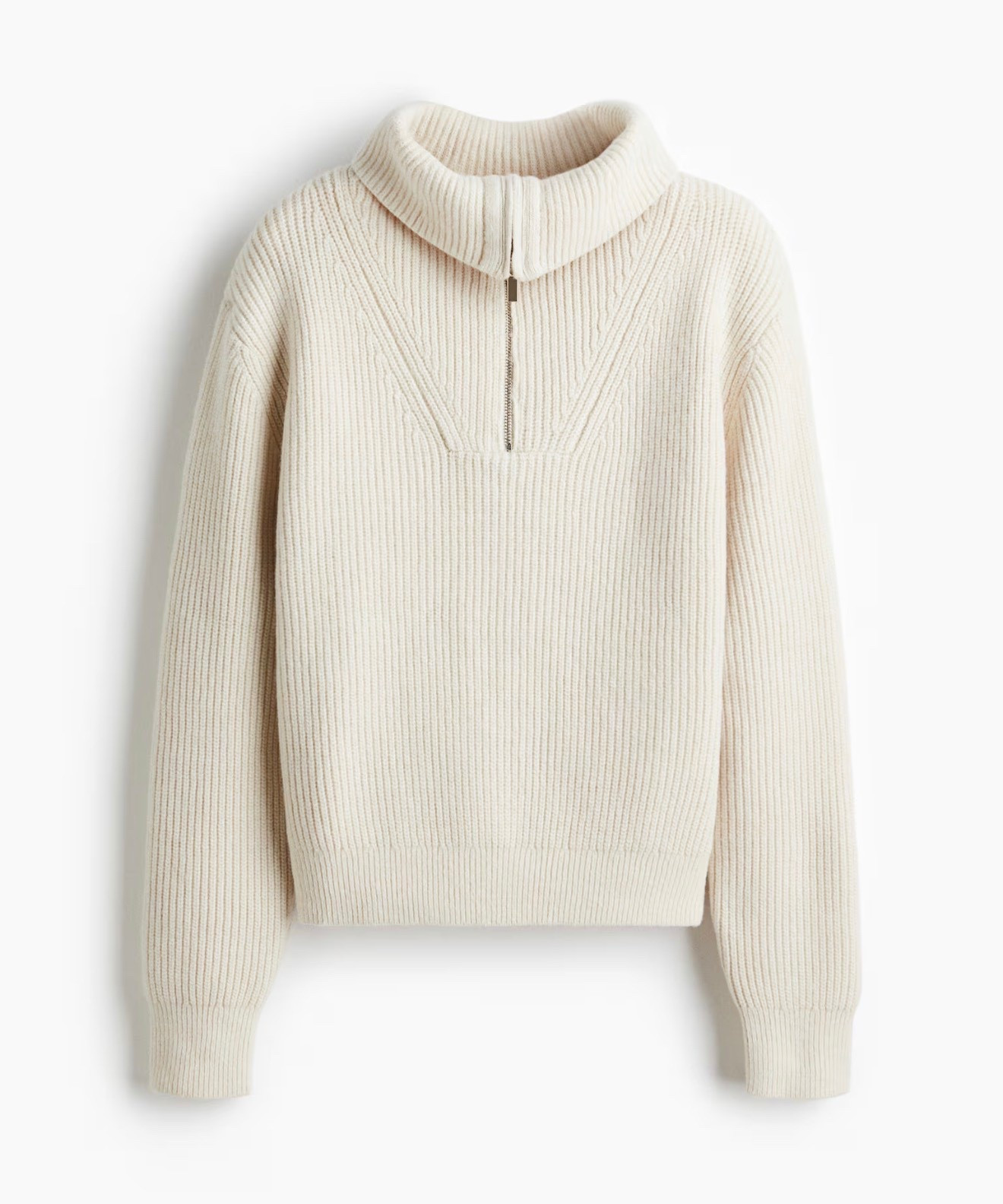Ivory knit quarter zip under $50! Size up for an oversized fit! I ordered a size large. 

#LTKdayinmylife