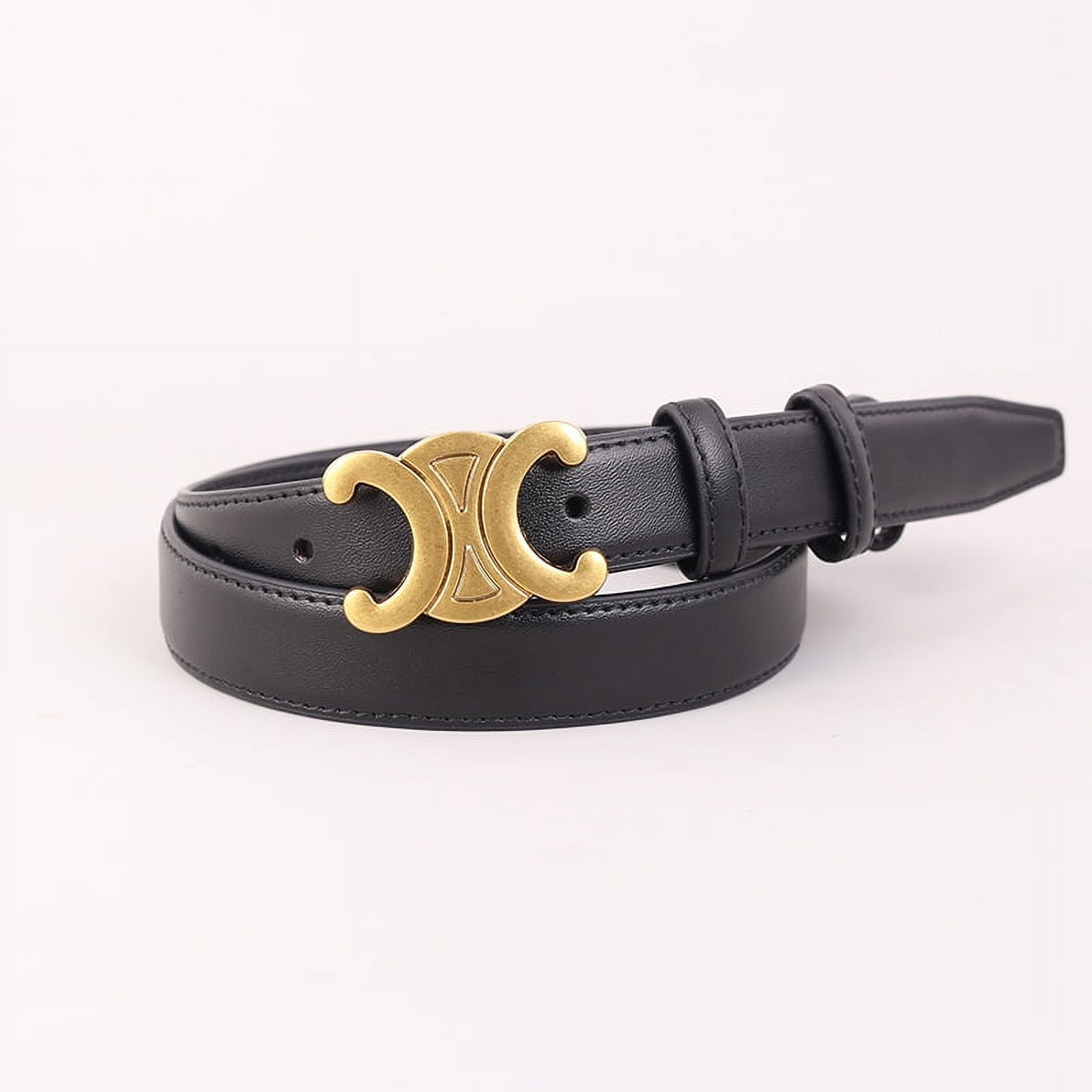Designer CELINE triumphal belt made of taurillon leather black(brown) | Walmart (US)