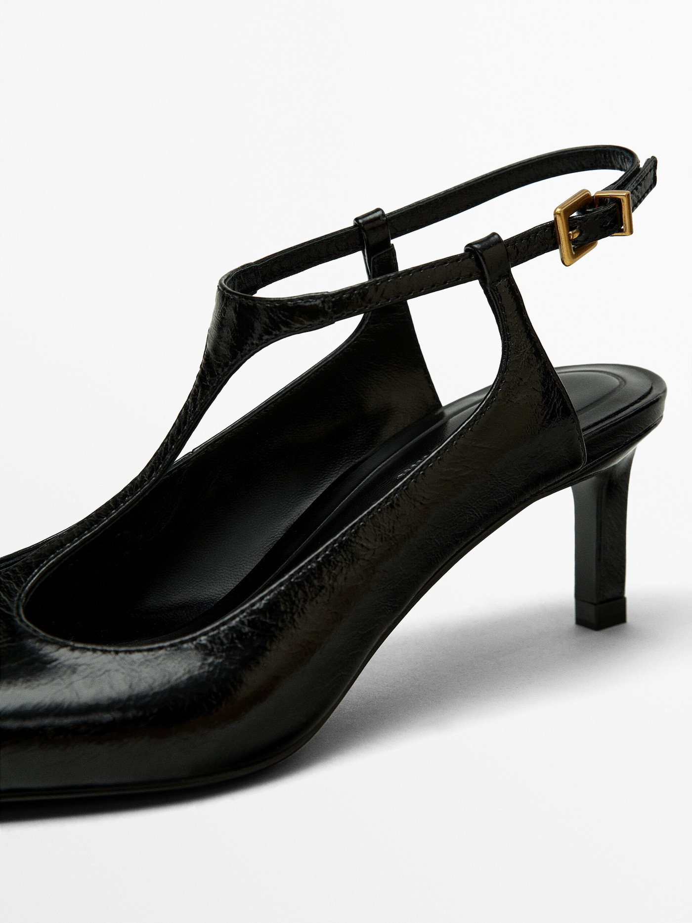 Slingbacks mit Absatz und Knöchelriemchen | Massimo Dutti DE