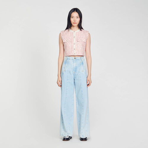 Sleeveless tweed jacket | Sandro US | Sandro-Paris US