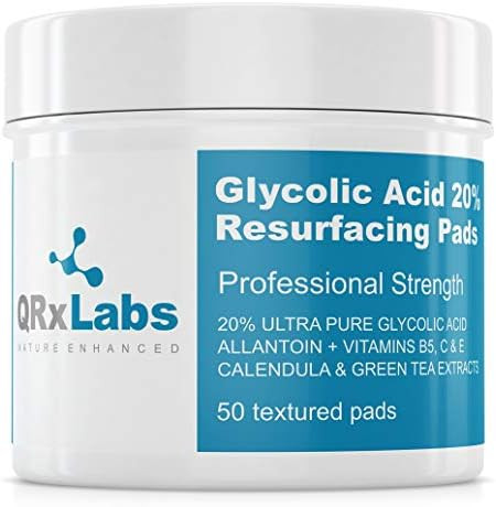 Glycolic Acid 20% Resurfacing Pads for Face & Body with Vitamins B5, C & E, Green Tea, Calendula,... | Amazon (US)