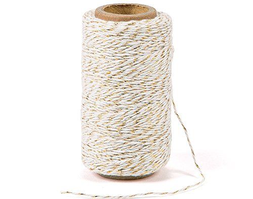328 Feet Cotton Bakers Twine String,Gold Twine String,Gift Wrapping Holiday Twine Wedding Twine C... | Amazon (US)