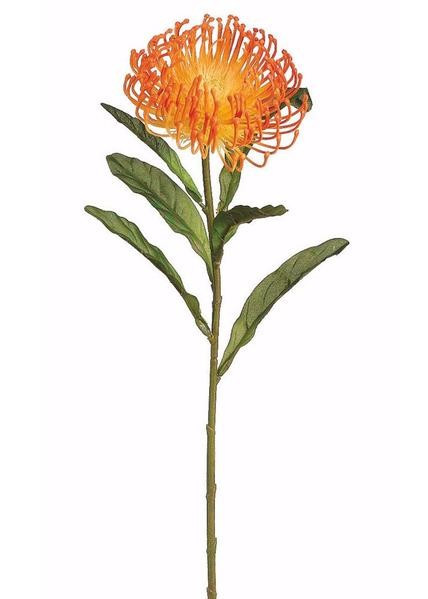 Plastic Open Needle Protea Flower in Orange Yellow - 27" Tall | Afloral (US)