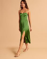 High-Slit Midi Dress | Abercrombie & Fitch (US)