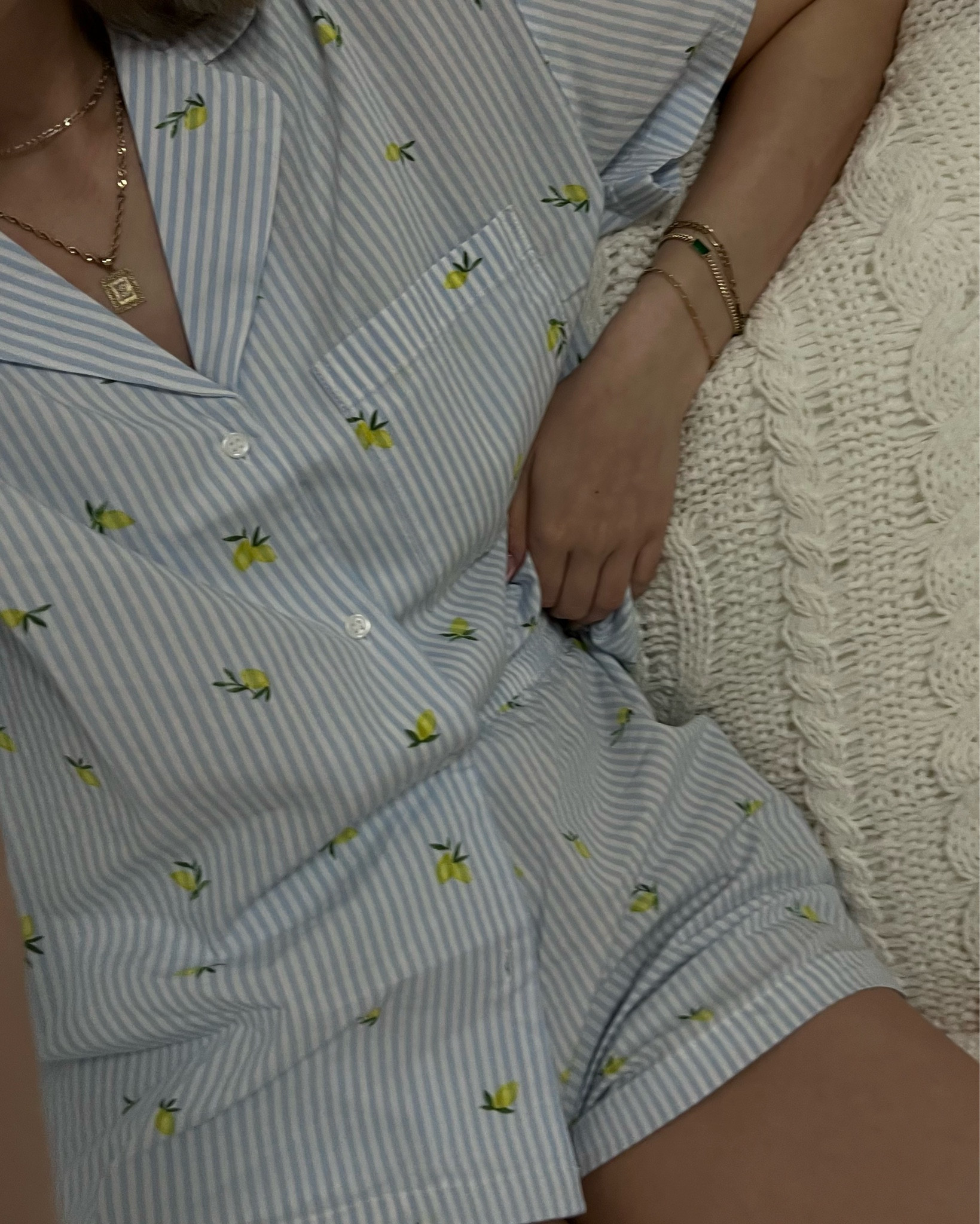 My new pajamas for spring 🍋🤍

#LTKSeasonal