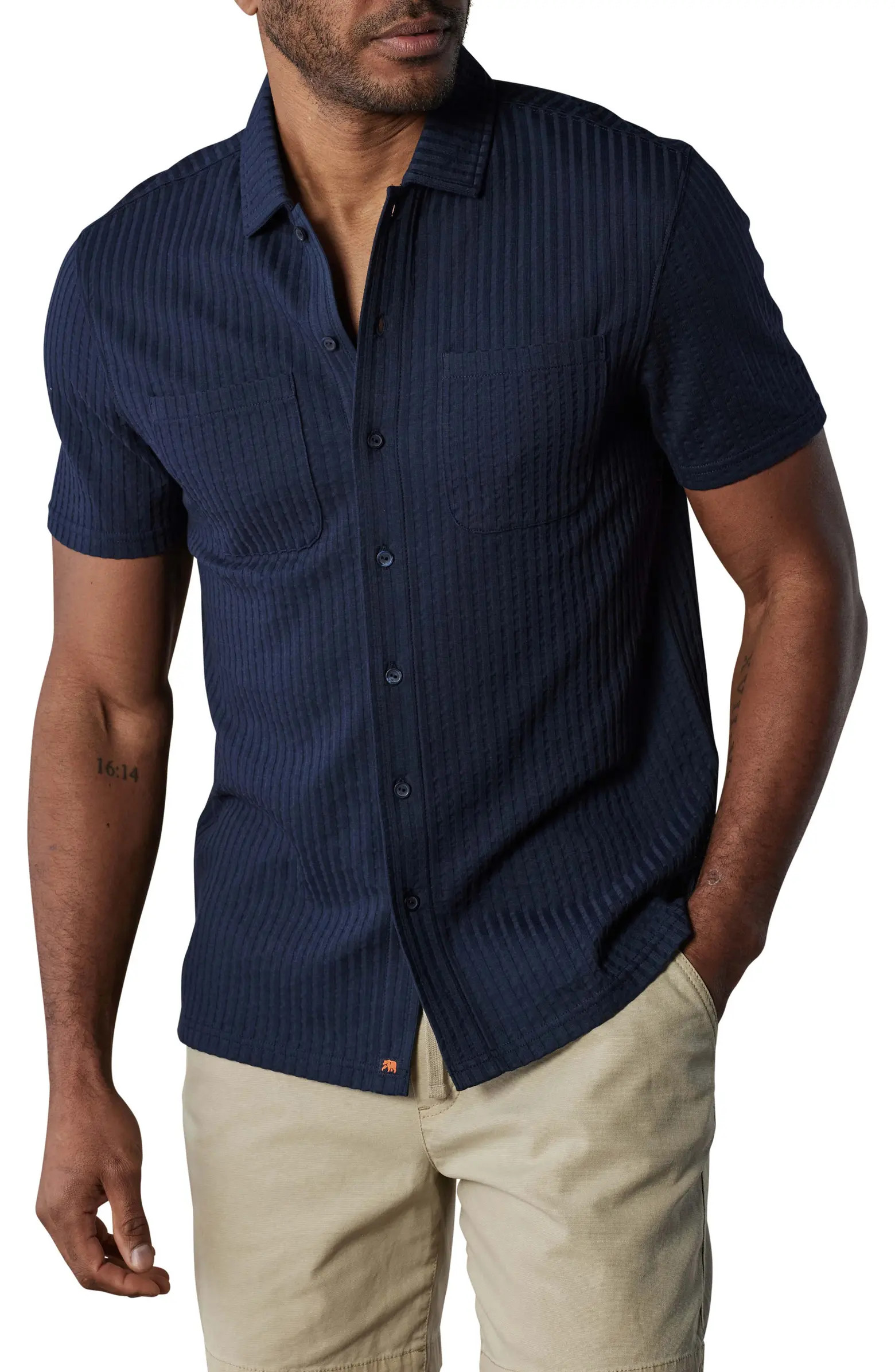 The Normal Brand Getaway Short Sleeve Knit Button-Up Shirt | Nordstrom | Nordstrom