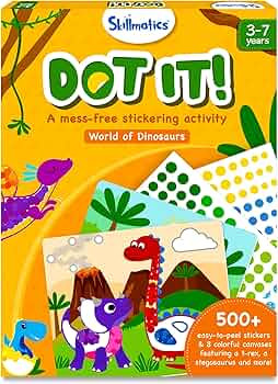Skillmatics Art Activity - Dot It Dinosaurs, No Mess Sticker Art for Kids, Craft Kits, DIY Activi... | Amazon (US)