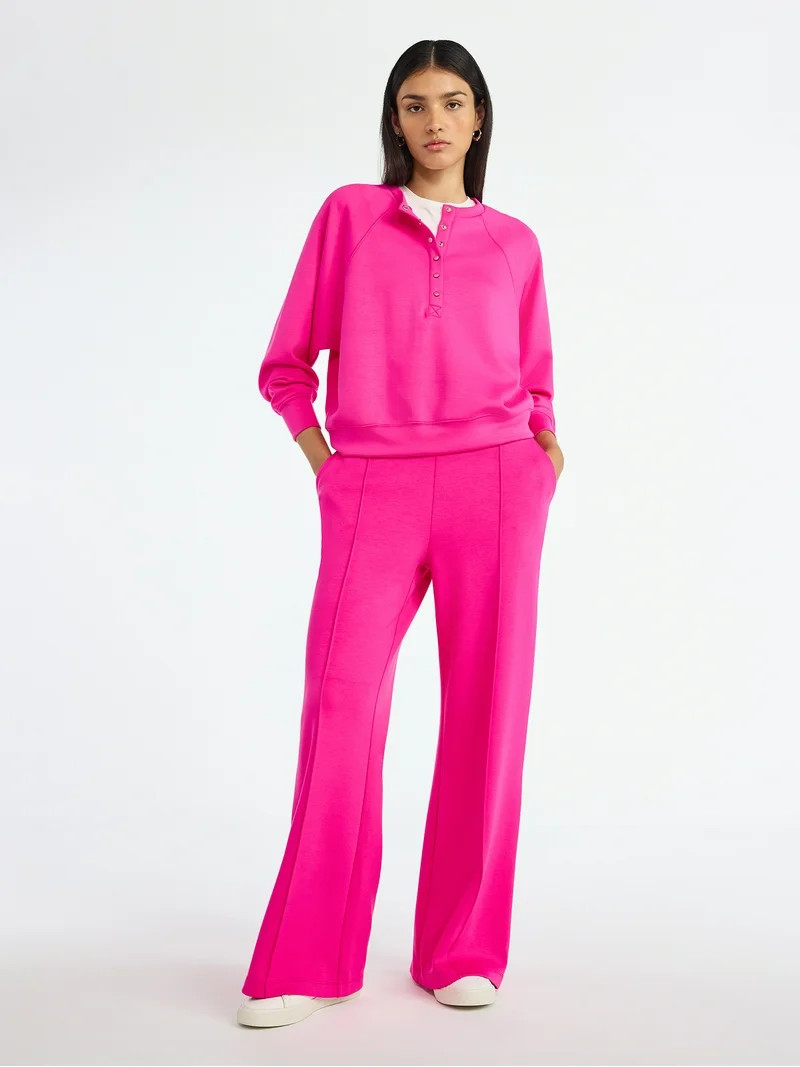 Scoop Women’s and Women’s Plus New Scubaknit Seamed Sweatpants, Regular and Short Lengths, Si... | Walmart (US)