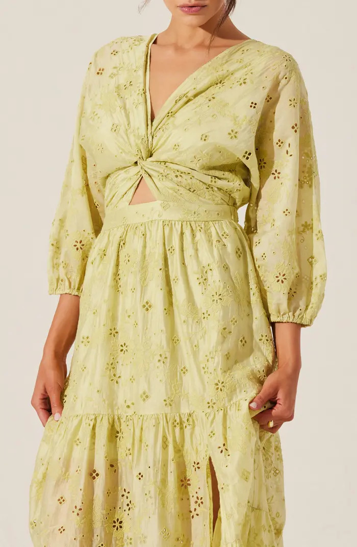 ASTR the Label Jesalyn Cutout Detail Eyelet Dress | Nordstrom | Nordstrom