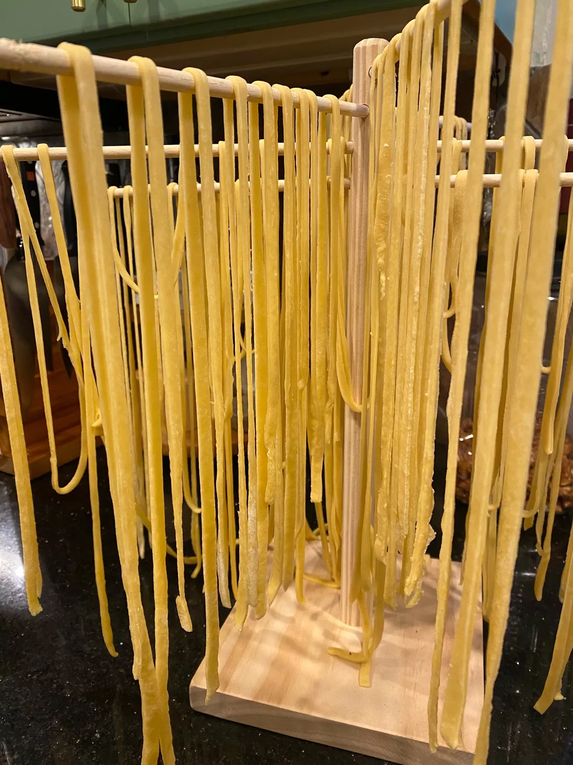 Hardwood Pasta Drying Rack Designed to Work With Kitchenaid Pasta