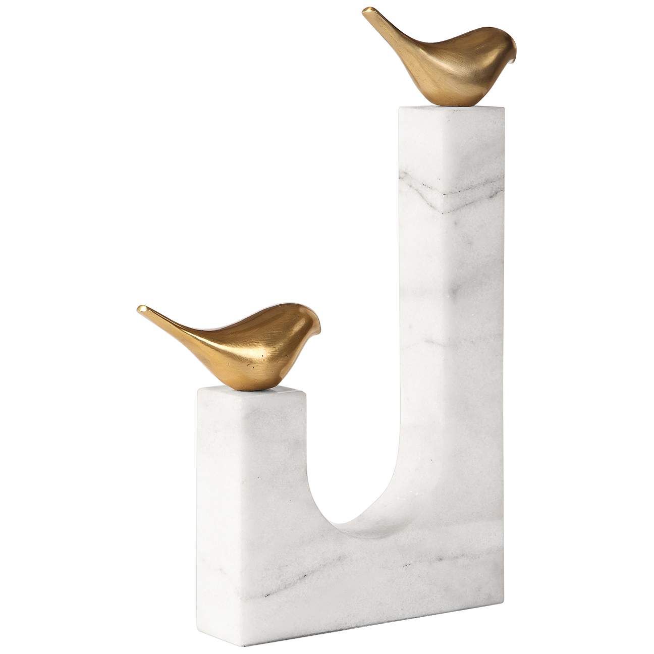 Uttermost 13 1/4" High Songbirds Brass Accent Statue - #58P94 | Lamps Plus | Lamps Plus