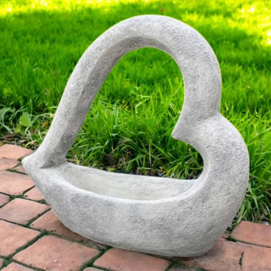 Garden Heart Figure Lawn Planter Ornament Backyard Love Design Stone Heart Idea Outside Flowers P... | Etsy (US)