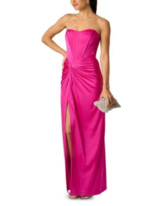 Stretch Satin Long Dress | Bloomingdale's (US)