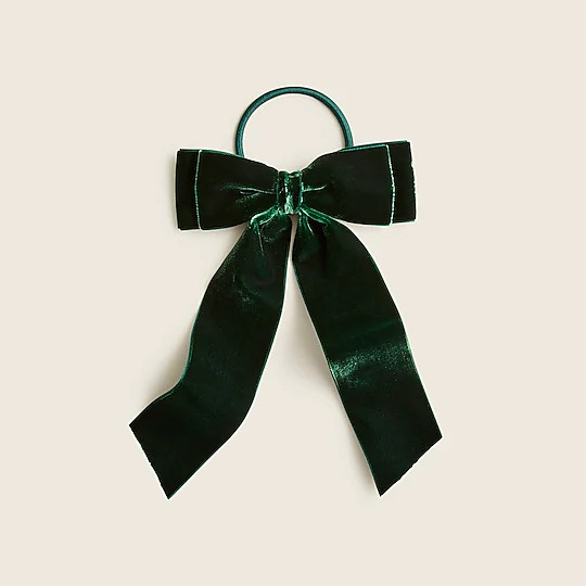 Large velvet bow hair tie | J. Crew US