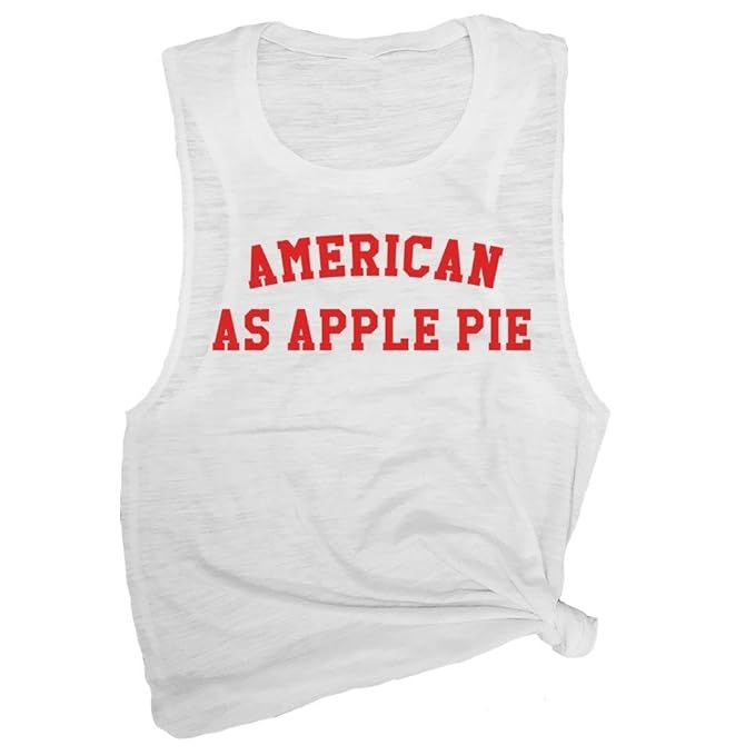 Spunky Pineapple American As Apple Pie 4th of July Muscle Tee Shirt | Amazon (US)