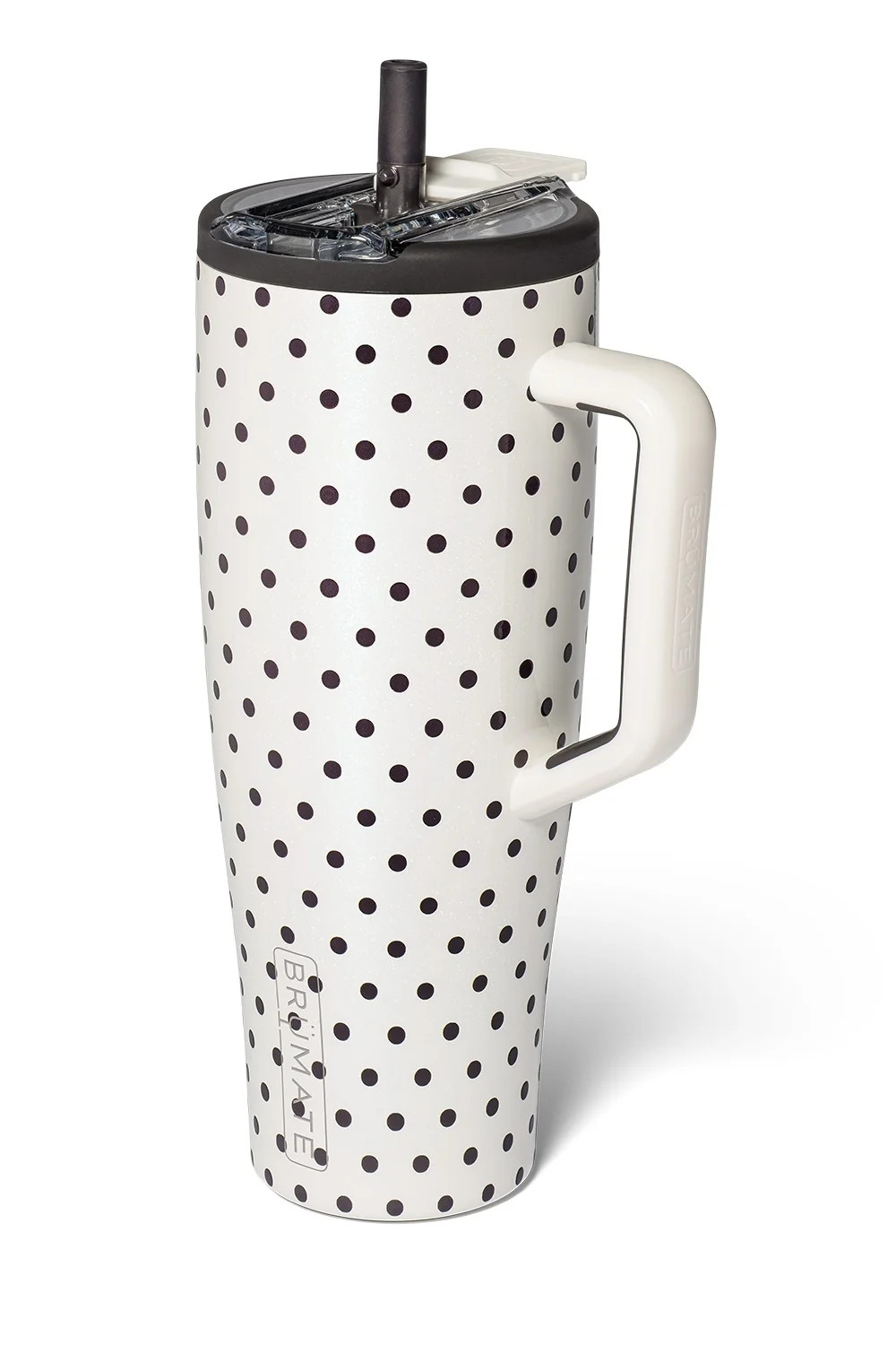 BruMate Era Flip 40oz Tumbler in Polka Pearl | DWEF40PKP-WHITEDOT | Glik's