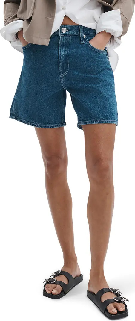 Kaia High Waist Relaxed Fit Denim Shorts | Nordstrom