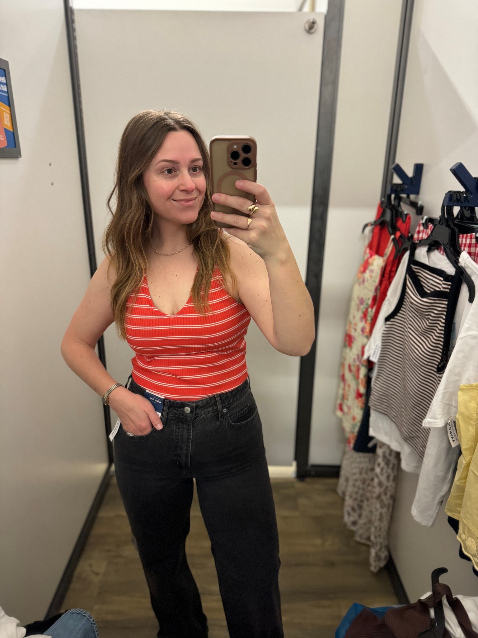 Same tank, different color! Loving this red!!! 

#LTKPetite #LTKSaleAlert #LTKootd