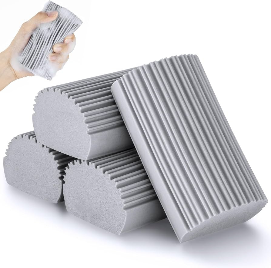 YFUIF Damp Clean Duster Sponge, 4 Pack Magic Sponge Eraser for Household Cleaning, Reusable Duste... | Amazon (US)