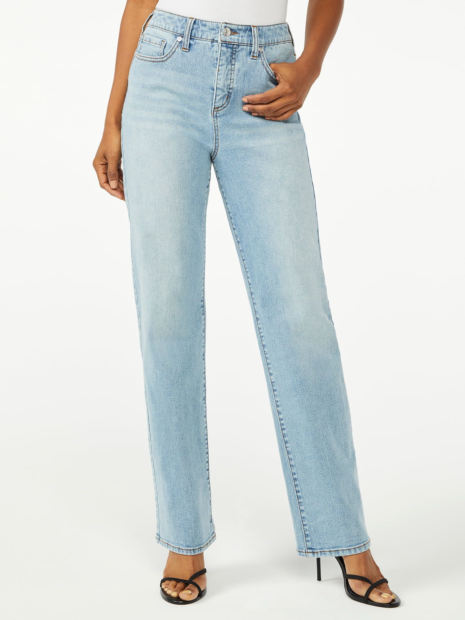 Scoop Women's Benton Ultra High Rise Trouser Jeans | Walmart (US)