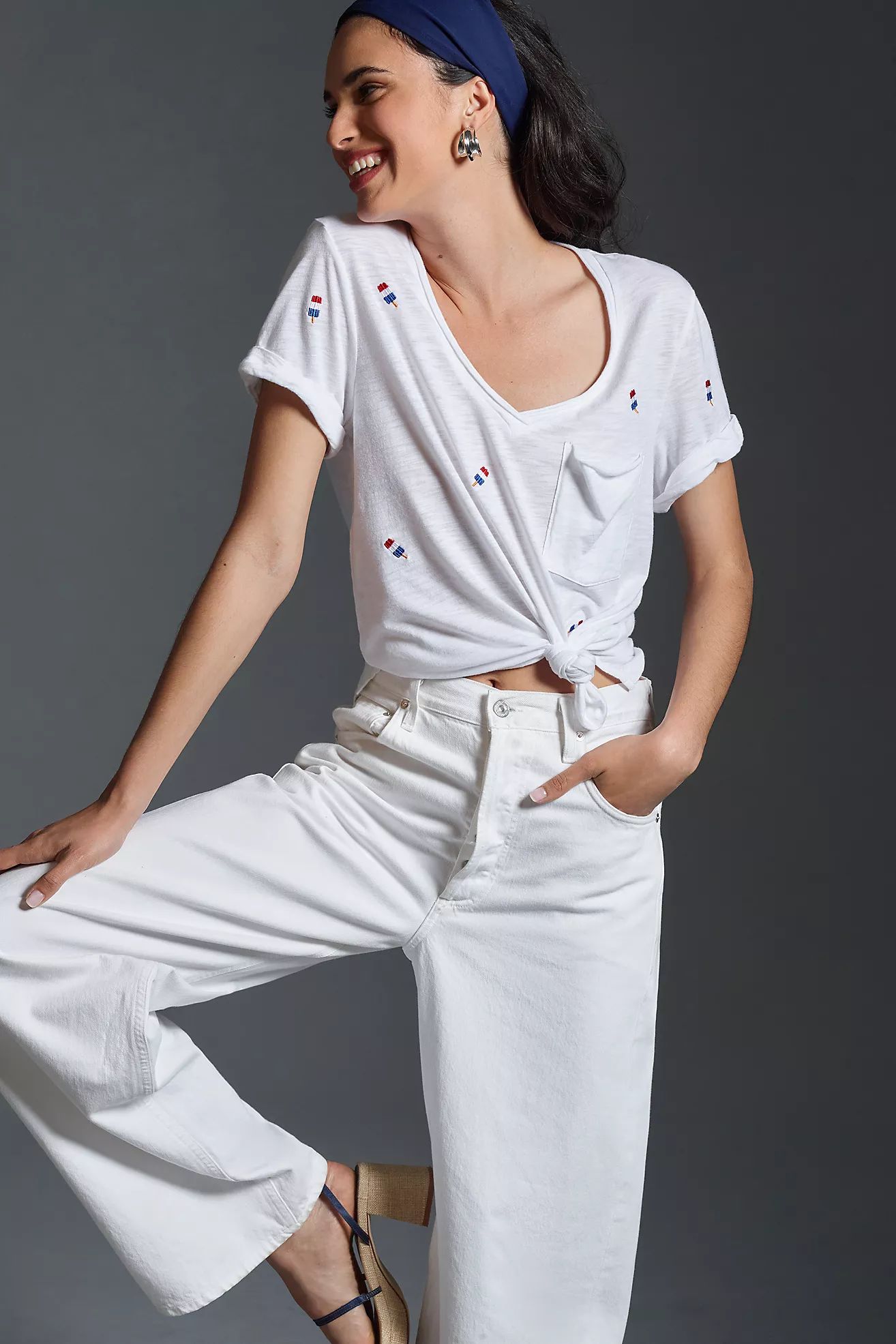 T.La Classic V-Neck Tee | Anthropologie (US)