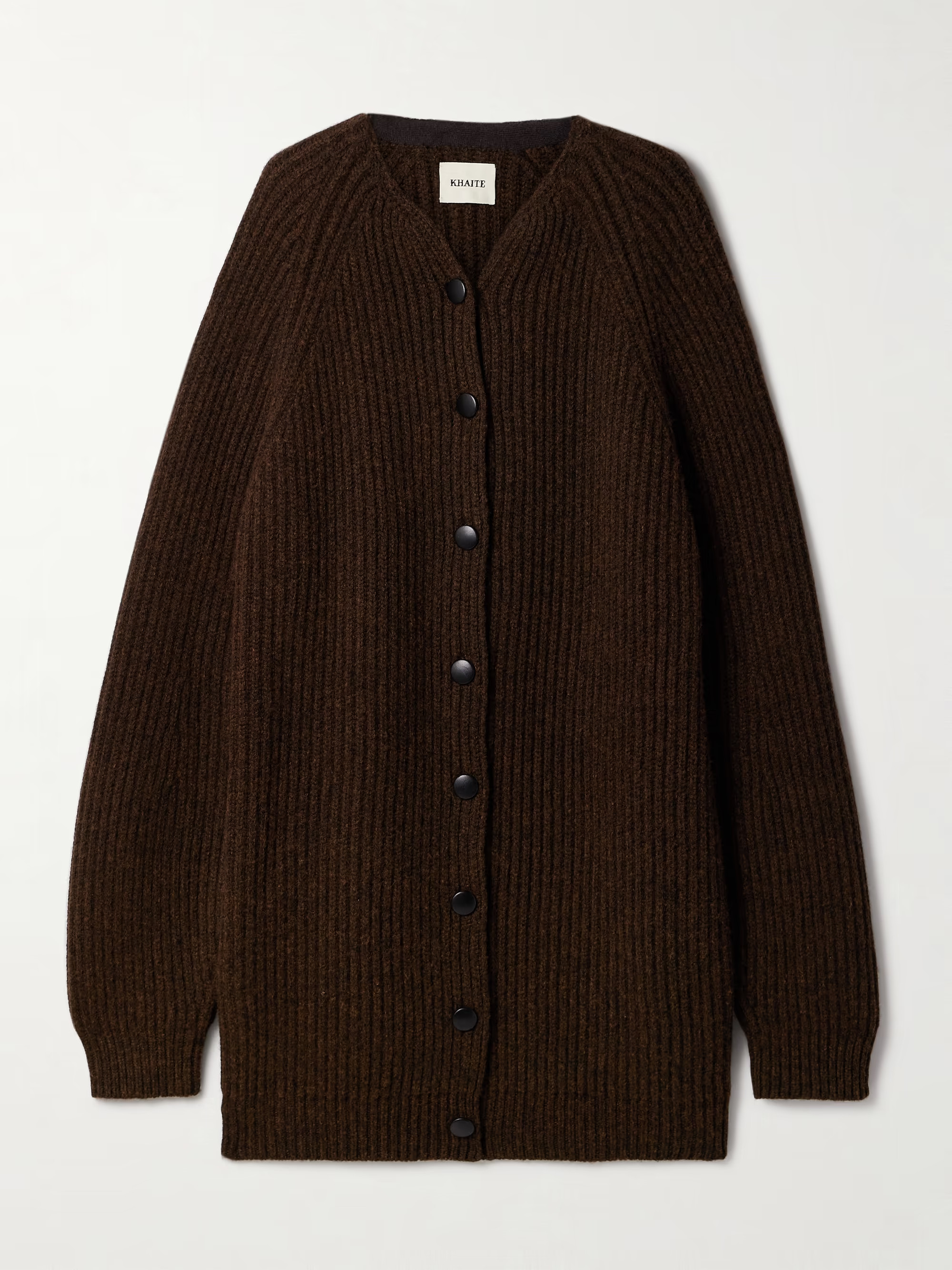 KHAITE Jina oversized ribbed cashmere cardigan | NET-A-PORTER | NET-A-PORTER (UK & EU)
