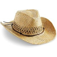Beechfield Women's Straw Cowboy Hat in Natural | Debenhams UK
