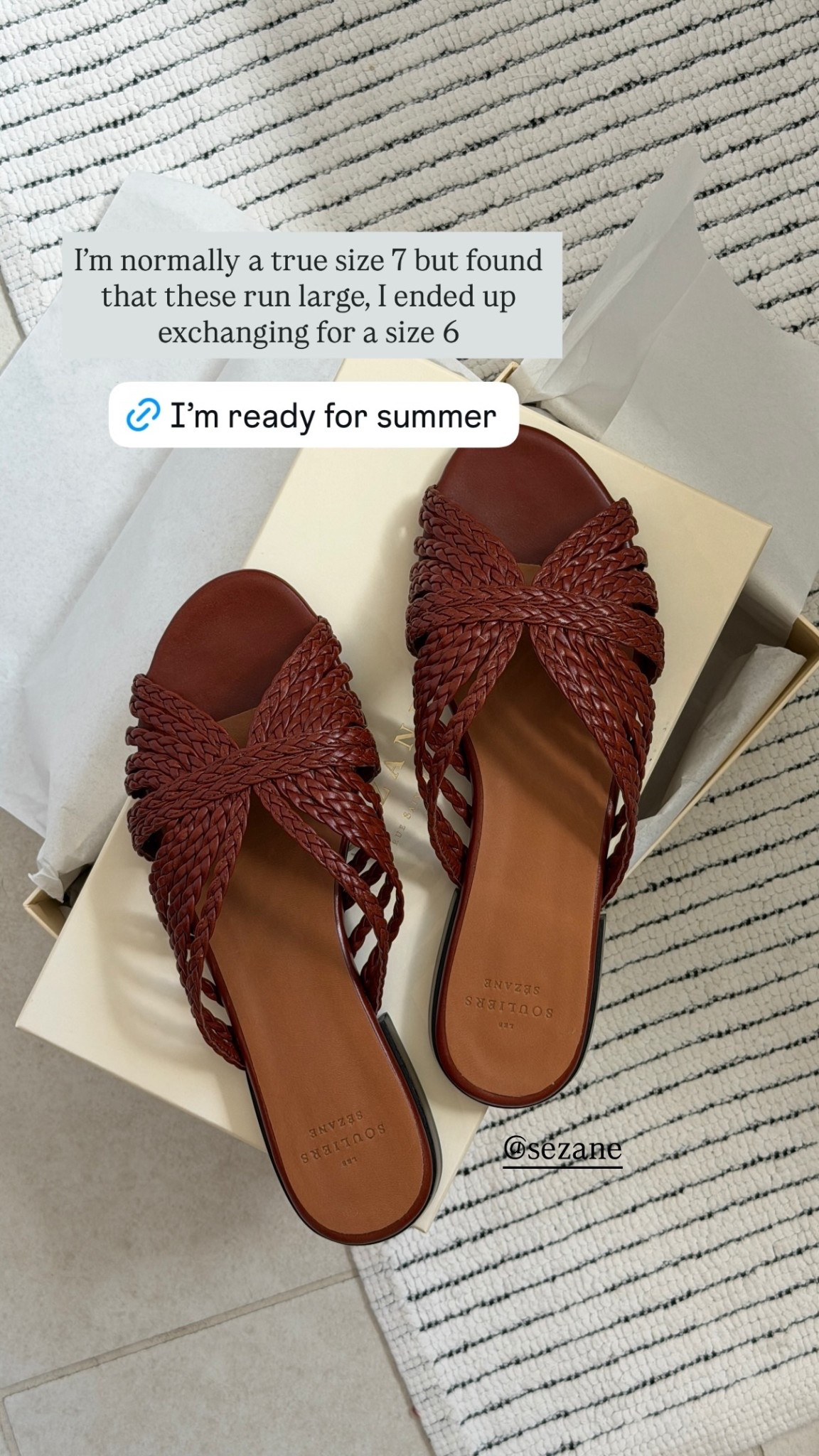 I’m normally a true size 7 but found that these run large, I ended up exchanging for a size 6

Sézane sandals, summer shoes 

#LTKFestival #LTKSeasonal