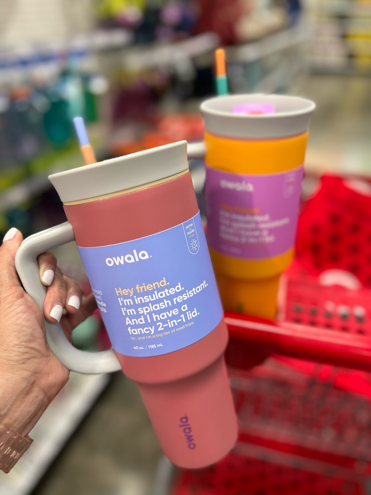 Owala *Target Exclusive* Travel Tumbler w/ Handle / 40oz / Color: Tropical