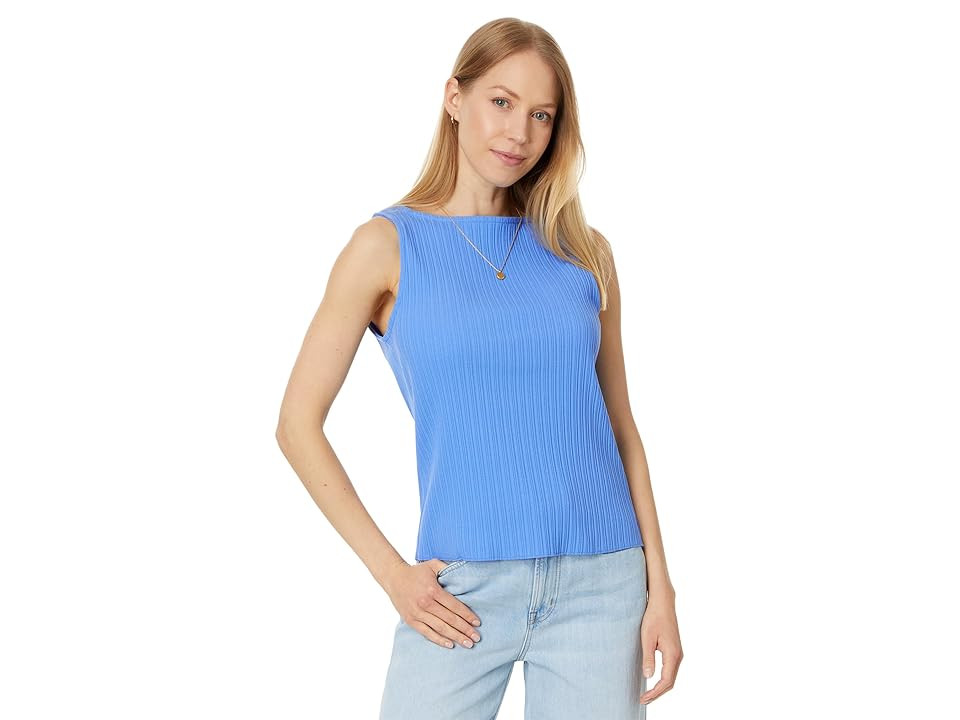 Madewell Ribbed Boatneck Tank (Celeste) Women's Clothing | Zappos