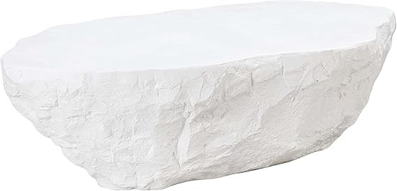 Tov Furniture Crag White Concrete Coffee Table | Amazon (US)