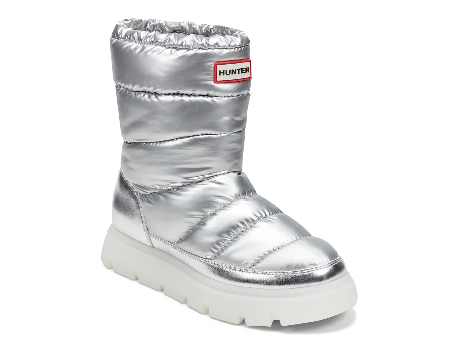 HUNTER Maribels Boot | Women's | Silver Metallic | Size 7 | Boots | Lug | DSW