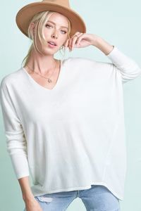 Cocoon V Neck Sweater (2 Colors) | Gunny Sack and Co