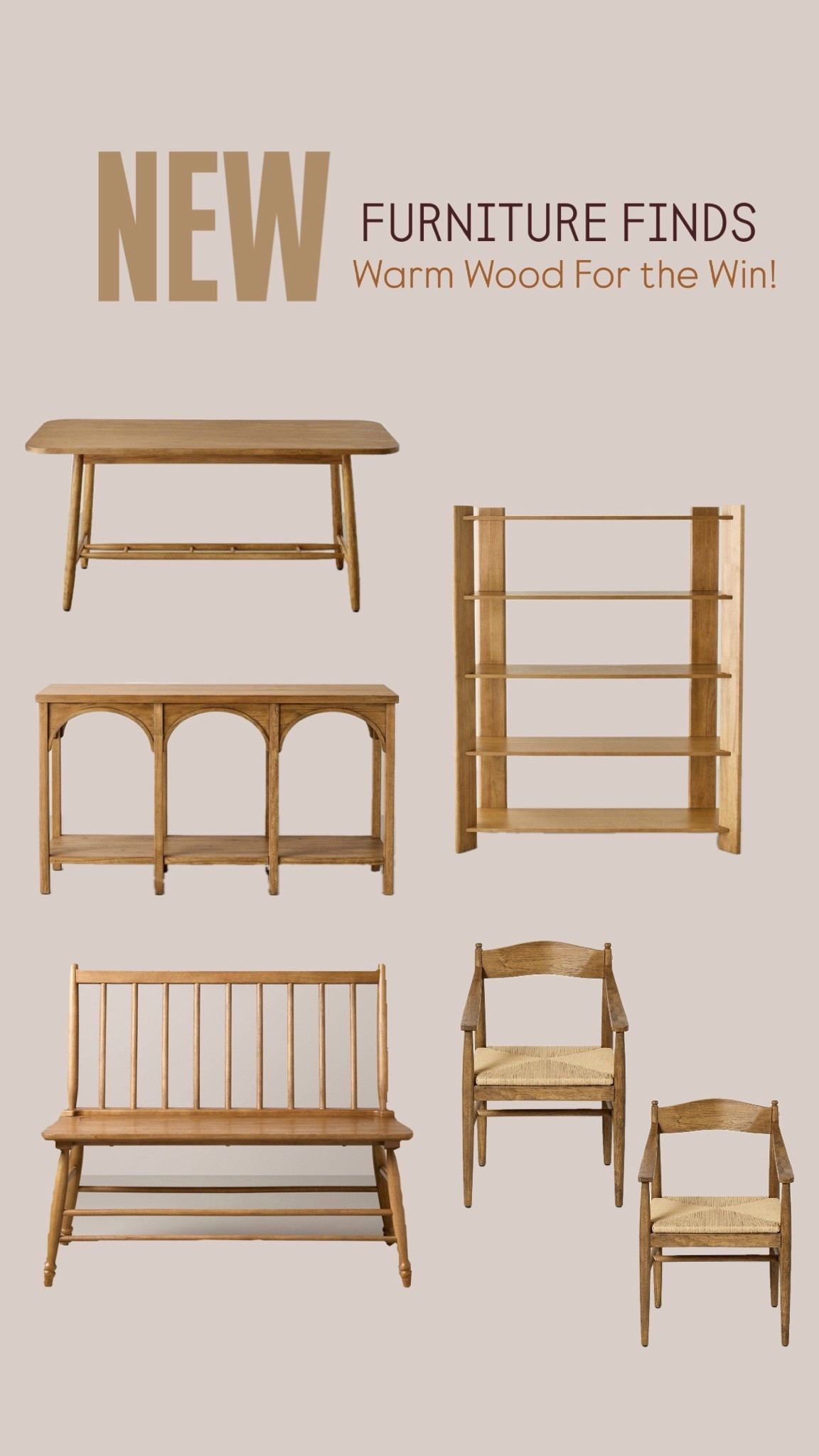 New furniture finds! | Warm cozy wood

#LTKmomlife #LTKHome #LTKOver40