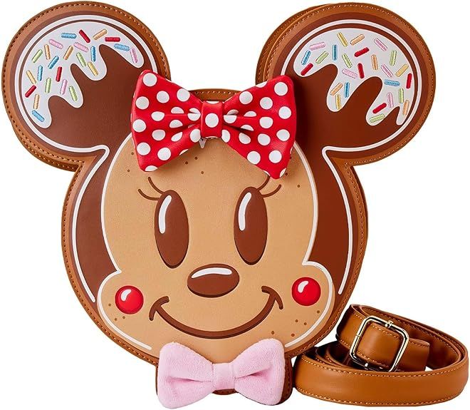 Loungefly Mickey & Minnie Gingerbread Cookie Crossbody Purse | Disney | Amazon (US)