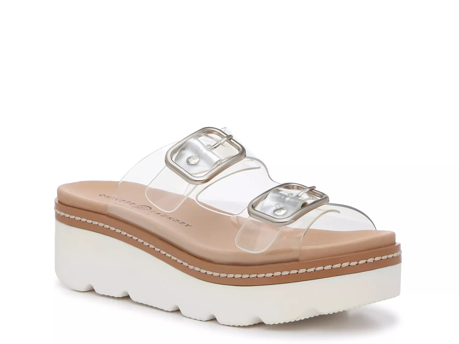 Chinese Laundry Seraphine Wedge Sandal | Women's | Clear | Size 6.5 | Sandals | DSW