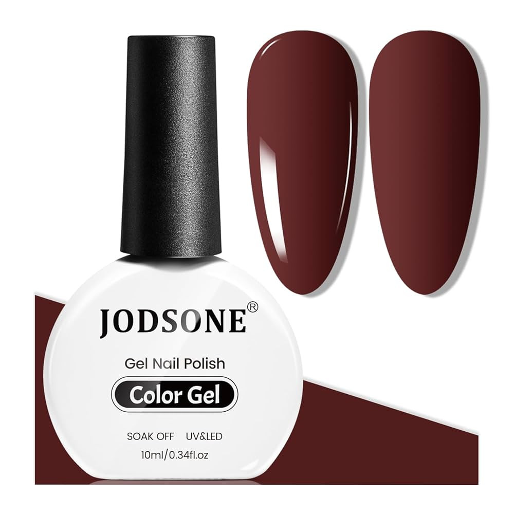 JODSONE 10ml Brown Gel Nail Polish Chocolate Brown Gel Polish Color Manicure Salon DIY at Home Hi... | Amazon (US)