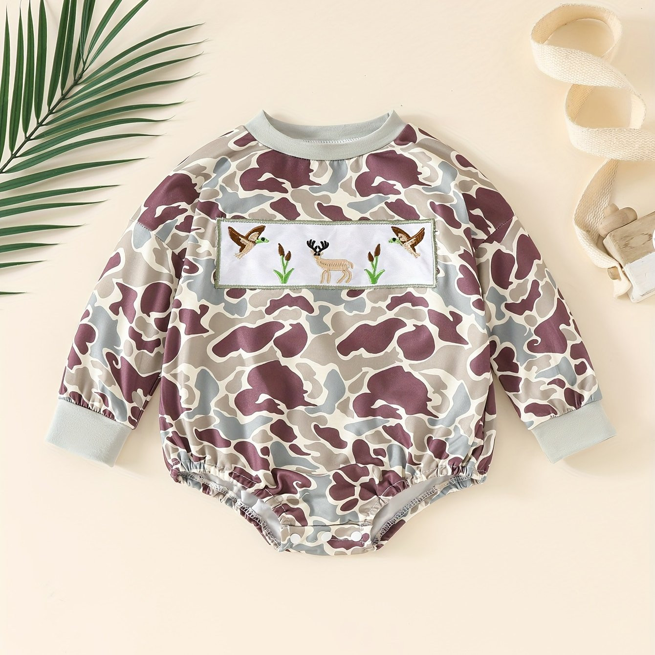 Infant Camo Bodysuit Unisex Baby Romper Polyester Cute - Temu | Temu Affiliate Program