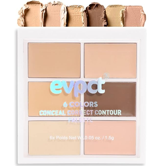 evpct 6 Colors Conceal Correct Cream Contour Makeup Palette for Mature Skin,Light to Neutral,Conc... | Amazon (US)