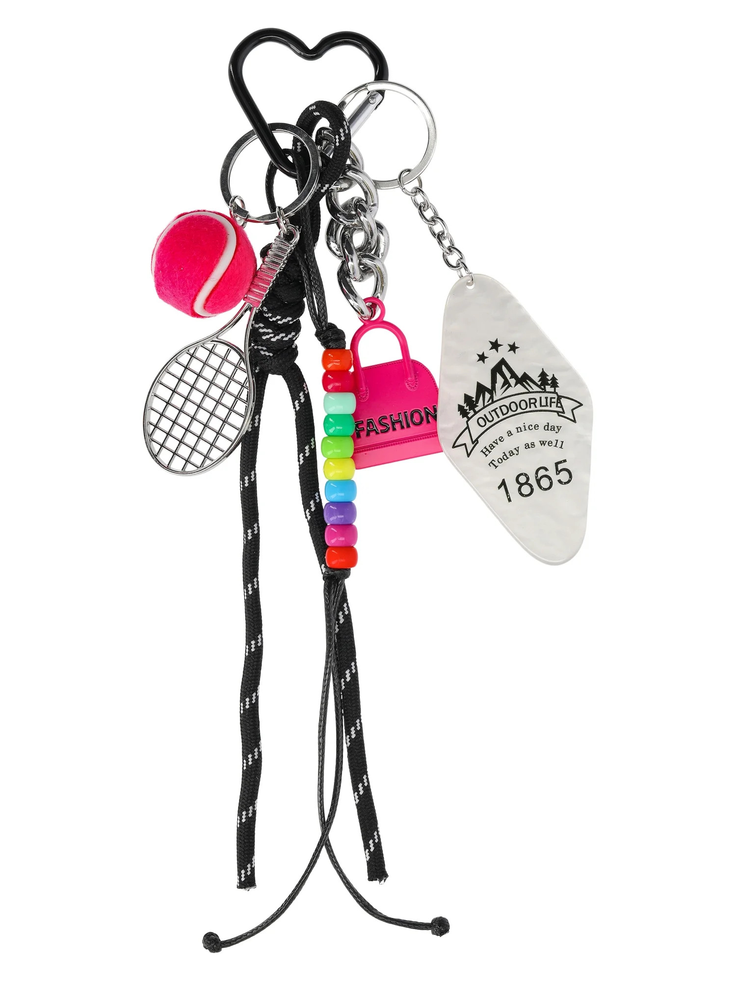 No Boundaries Women's Sporty Motel Key Bag Charm, Multi Color | Walmart (US)
