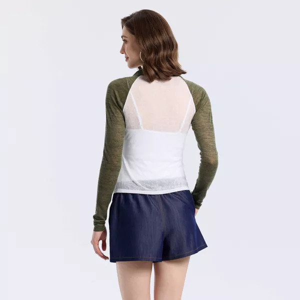 Women's Raglan Long Sleeve V-Neck Tissue Jersey Top - A New Day™ Green M | Target
