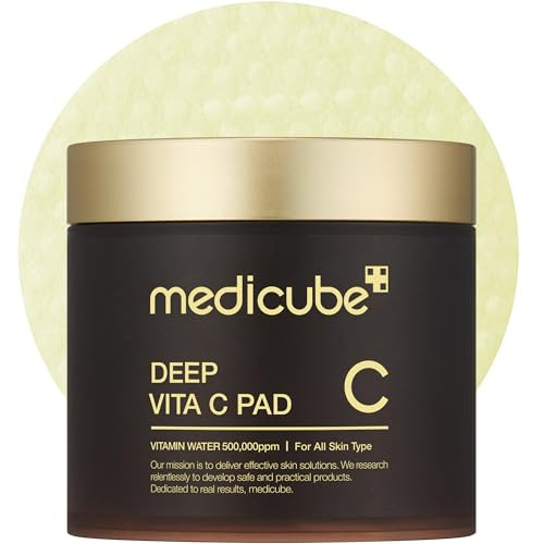 Medicube Deep Vita C Facial Pads, Vitamin C Toner Pads for Uneven Skin Tone, 500,000PPM of Vitamin Water & 3 Types of Vitamin, Hydrating & Resurfacing (70 Sheets) | Amazon (US)